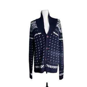 Topman Knitwear Nordic Pattern Button Cardigan Size S Pre-owned